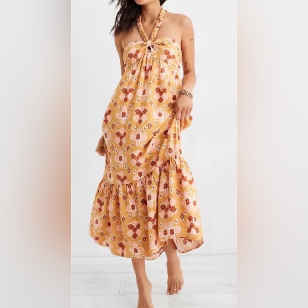 NWT AERIE Linen Blend Halter Maxi Sundress
Sz‎ Small